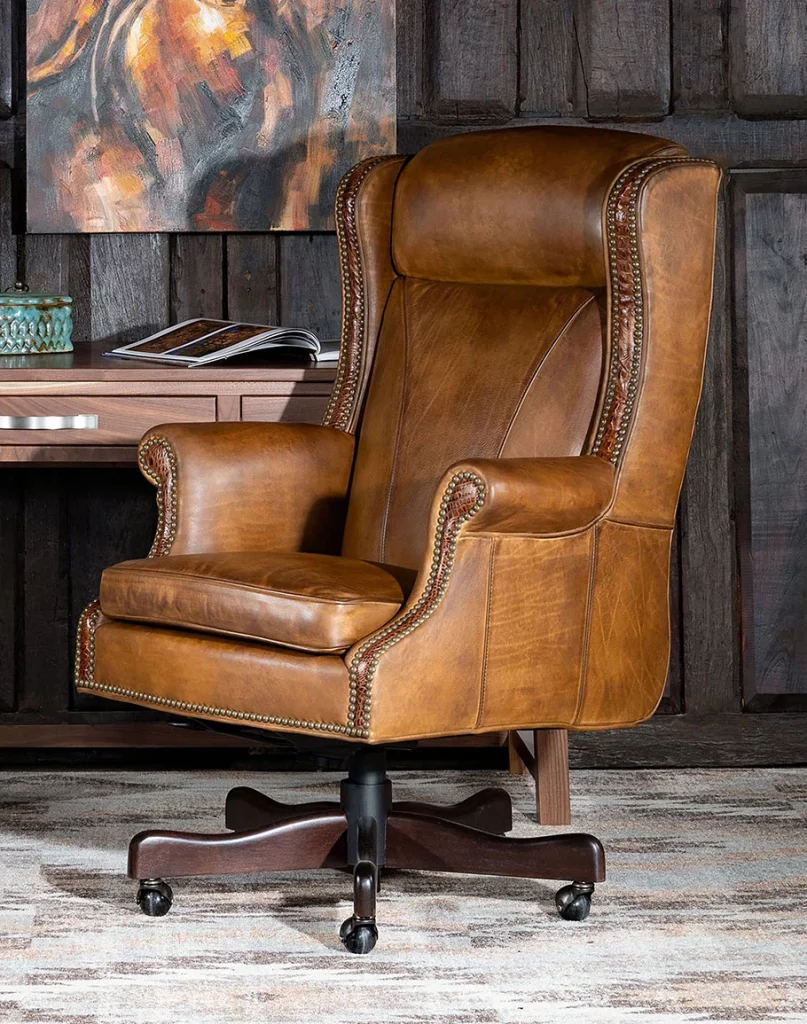 Clean Leather Office Chair