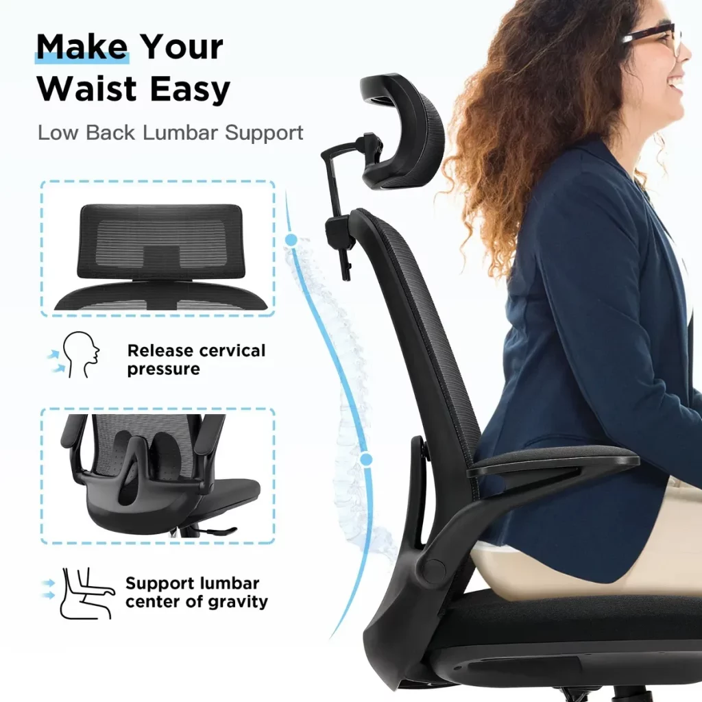 adjust an office chair for lower back pain