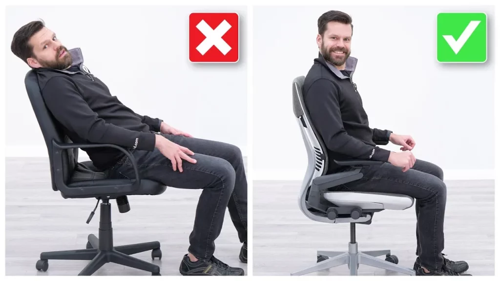  adjust an office chair for lower back pain