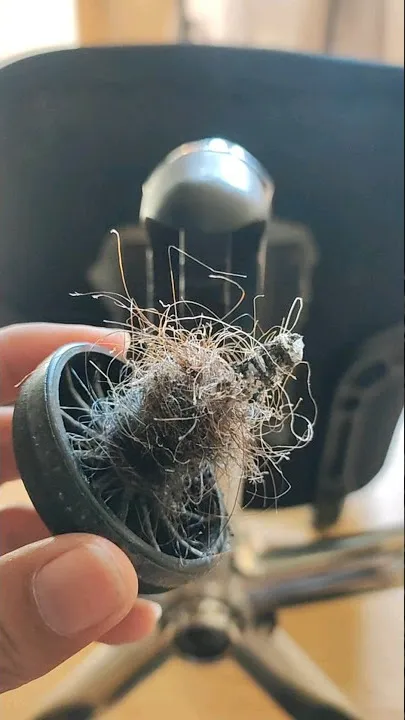 how to remove hair from office chair wheels